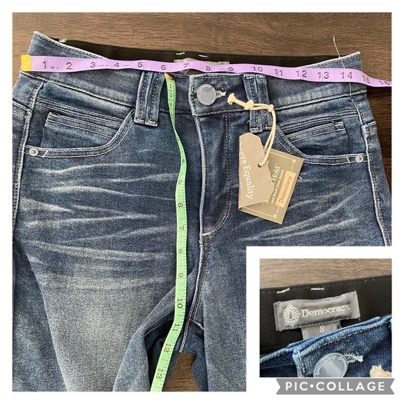 DEMOCRACY AB Technology High Rise Raw hems Women's Jeans-Sizes 8 & 10 - Picture 9 of 11